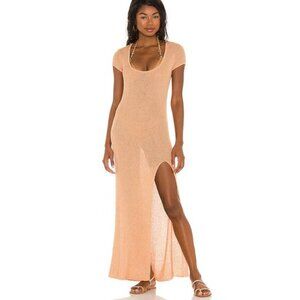 L*SPACE Mina Maxi Knit Dress Putty‎ Size Small